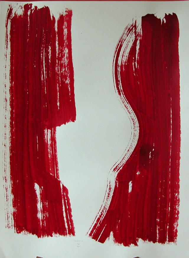 Männlich-Weiblich groß, Rot, 2009 Aquarell auf Karton, 70x100cm