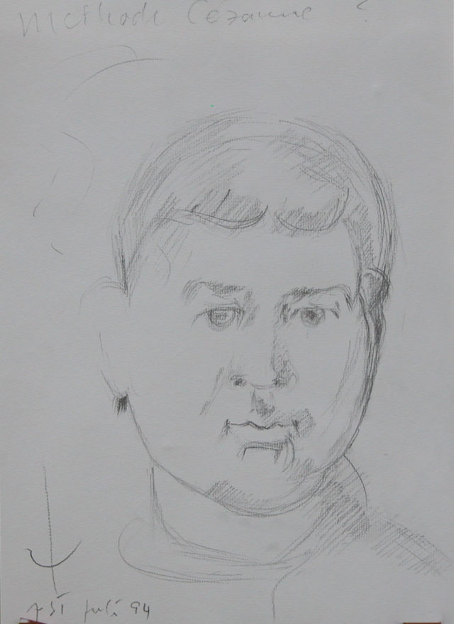  Bleistiftzeichnung auf Papier, 1994 A2, Kopie nach: Paul Cézanne, Die Basler Zeichnungen im Kupferstichkabinett, Knabenköpfe, um 1879
